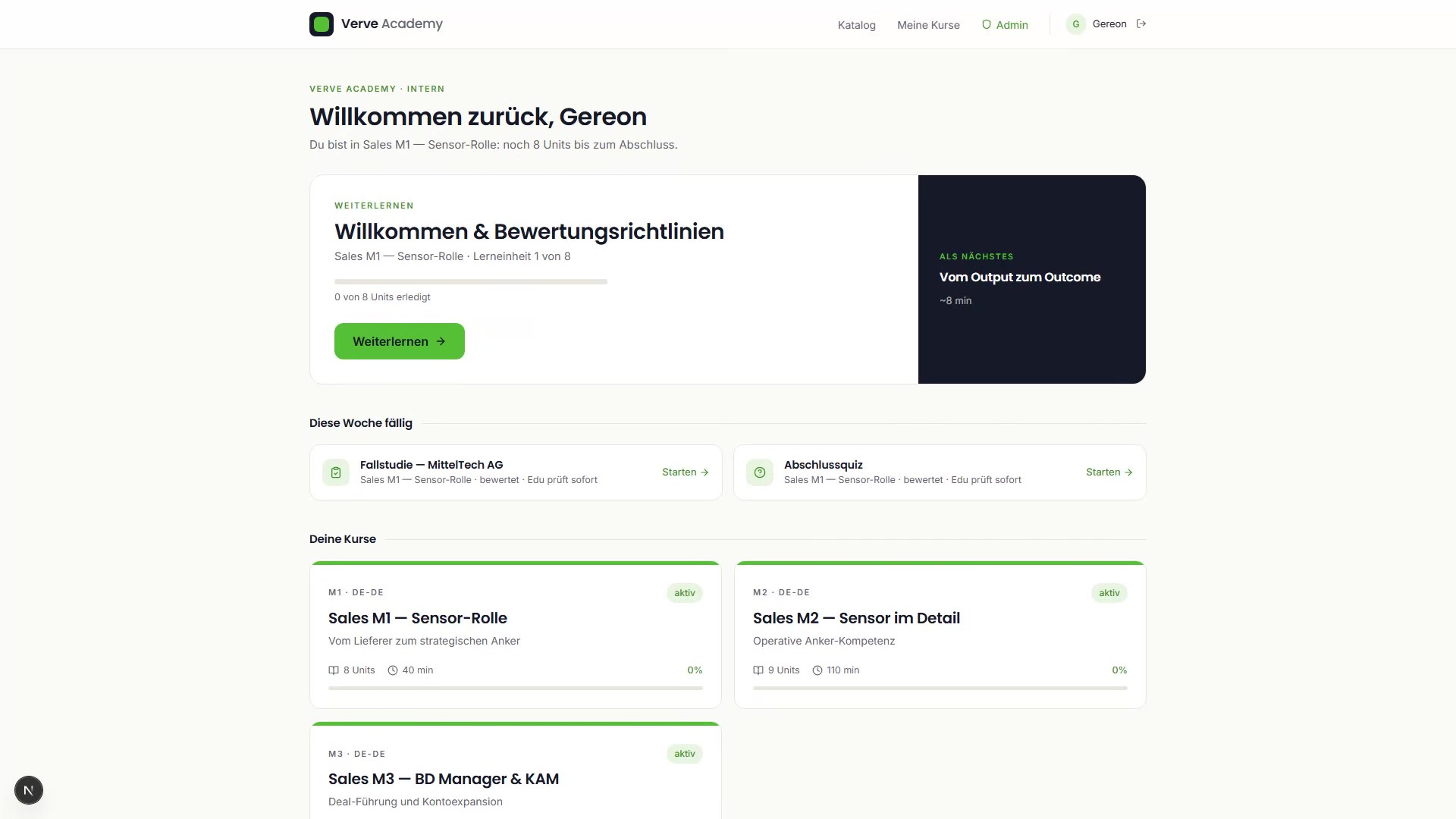 Verve LMS — site preview